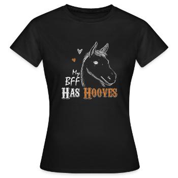 BFF Pferd Freundin - Frauen T-Shirt - Schwarz - Vorne - AI Model Female 172 dark (172cm)