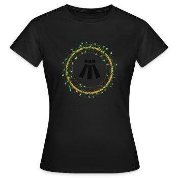 Anneau de vignes d’Awen - T-shirt Femme - noir - Devant - AI Model Female 172 dark (172cm)