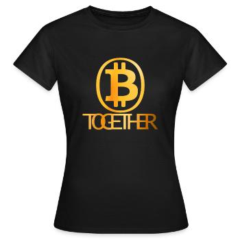 Bitcoin together - Women's T-Shirt - black - Front - AI Model Female 172 dark (172cm)