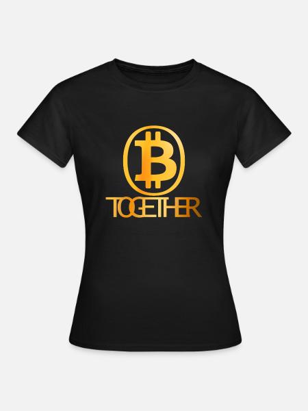 Bitcoin zusammen - Frauen T-Shirt - Schwarz