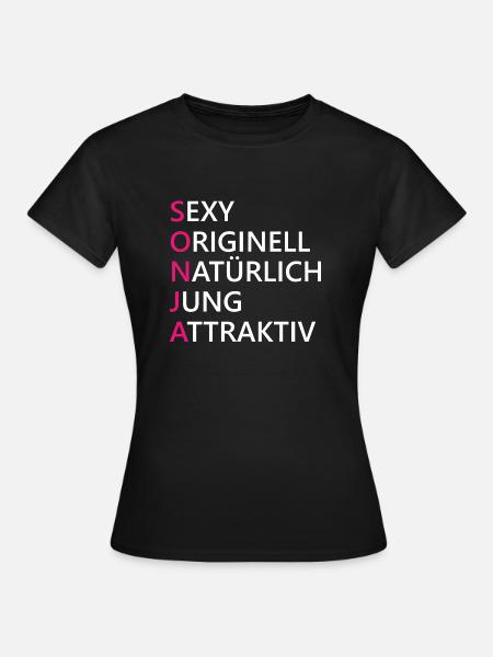Sonja Name Geschenk - Frauen T-Shirt - Schwarz
