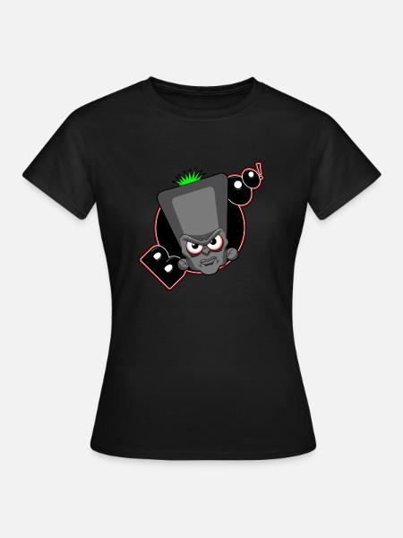 Halloween Booo! - grey monster - Women's T-Shirt - black