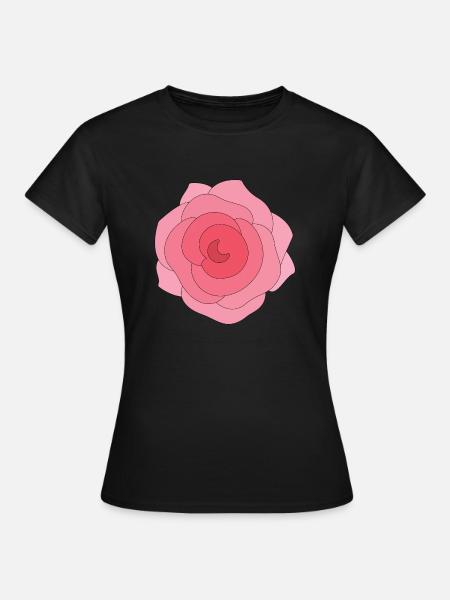 Schöne Rose - Frauen T-Shirt - Schwarz