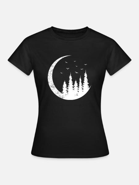 Landschaft Halbmond - Frauen T-Shirt - Schwarz