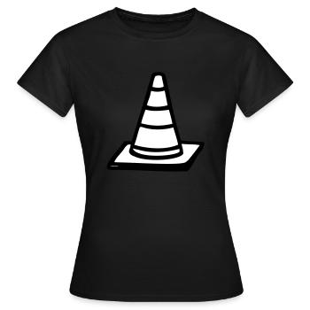 traffic cone warning - T-shirt Femme - noir - Devant - AI Model Female 172 dark (172cm)