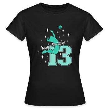 13. Geburtstag Volleyball Volleyballspielerin - Frauen T-Shirt - Schwarz - Vorne - AI Model Female 172 dark (172cm)