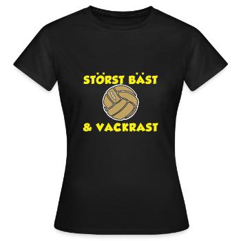 La plus grande, la meilleure et la plus belle Solna - T-shirt Femme - noir - Devant - AI Model Female 172 dark (172cm)
