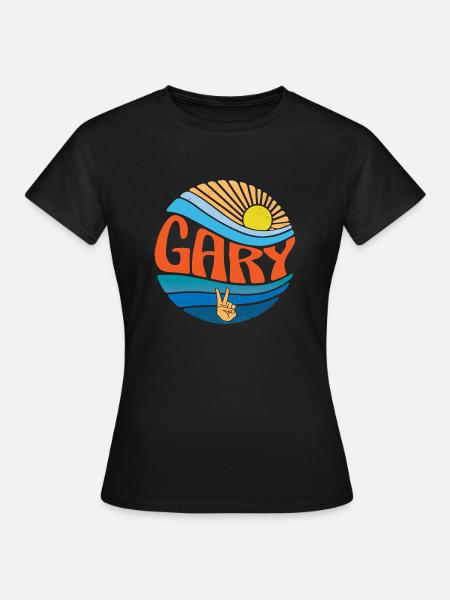 Gary Shirt Vintage Sunset Gary Groovy Tie Dye - Women's T-Shirt - black