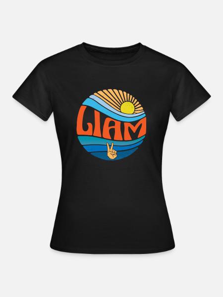 Liam Chemise Vintage Coucher de soleil Liam Groovy Tie Dye - T-shirt Femme - noir