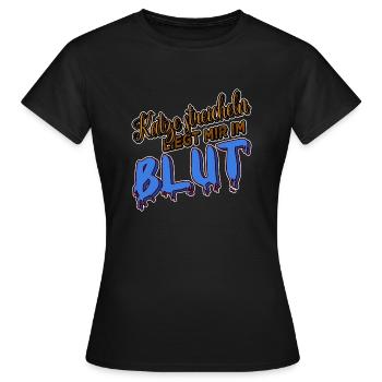 meerkatze katze weihnachten witzig lustiger spruch - Frauen T-Shirt - Schwarz - Vorne - AI Model Female 172 dark (172cm)