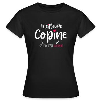 Meilleure copine celle là c'est la bonne - T-shirt Femme - noir - Devant - AI Model Female 172 dark (172cm)