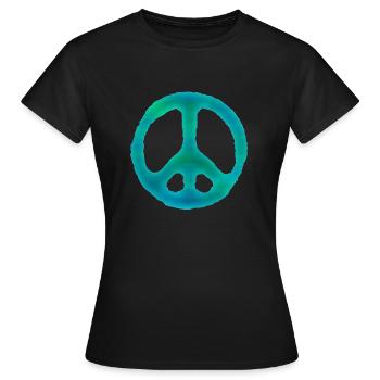 peace - Frauen T-Shirt - Schwarz - Vorne - AI Model Female 172 dark (172cm)