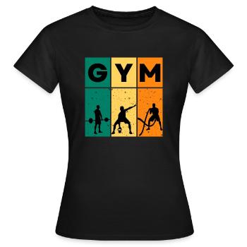 GYMNASE - T-shirt Femme - noir - Devant - AI Model Female 172 dark (172cm)