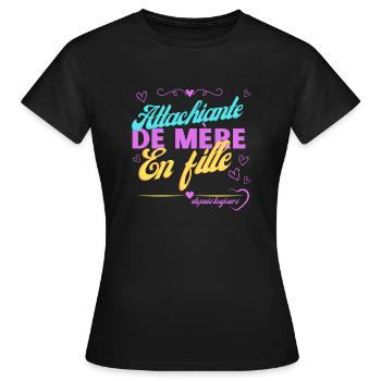 CADEAU pour Femme , Fête des Mères, Humour, coloré - T-shirt Femme - noir - Devant - AI Model Female 172 dark (172cm)