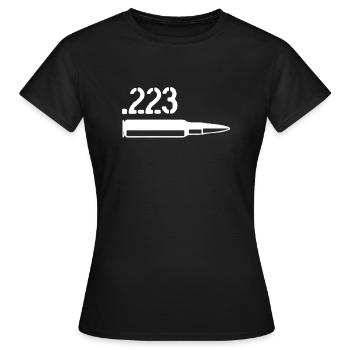 Patronen und Munition 223 Remington - Frauen T-Shirt - Schwarz - Vorne - AI Model Female 172 dark (172cm)