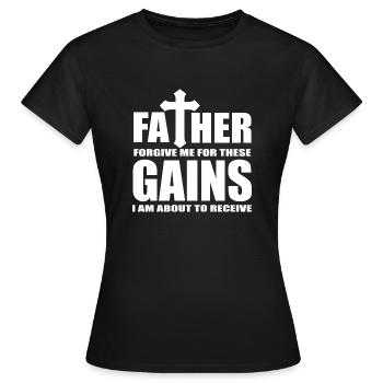 Gains reçus devis - T-shirt Femme - noir - Devant - AI Model Female 172 dark (172cm)