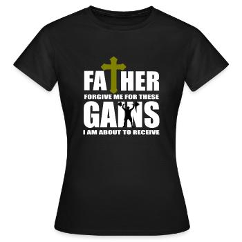 Logo de citation de gymnase - T-shirt Femme - noir - Devant - AI Model Female 172 dark (172cm)