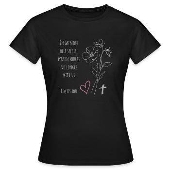 Ich vermisse dich - Frauen T-Shirt - Schwarz - Vorne - AI Model Female 172 dark (172cm)