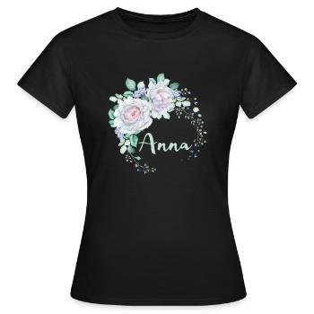 Pour Anna - T-shirt Femme - noir - Devant - AI Model Female 172 dark (172cm)