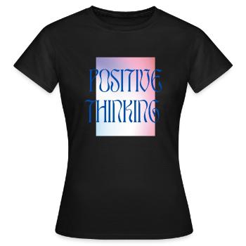 Pensée positive - Coloré - T-shirt Femme - noir - Devant - AI Model Female 172 dark (172cm)