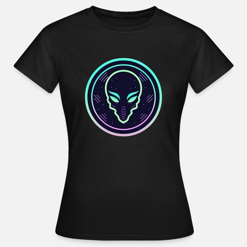 Alien neon logo - Women's T-Shirt - black