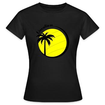Vacation - Women's T-Shirt - black - Front - AI Model Female 172 dark (172cm)