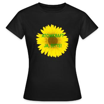 Atomkraft ja, bitte - Frauen T-Shirt - Schwarz - Vorne - AI Model Female 172 dark (172cm)