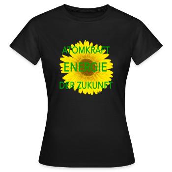 Atomkraft Energie der Zukunft - Frauen T-Shirt - Schwarz - Vorne - AI Model Female 172 dark (172cm)