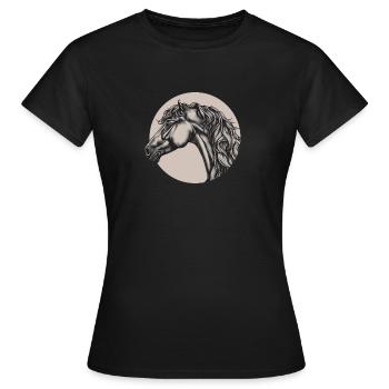 Cheval frison Cheval frison frison - T-shirt Femme - noir - Devant - AI Model Female 172 dark (172cm)