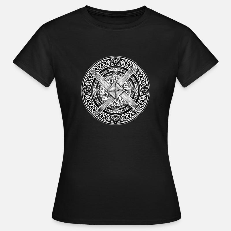 Croix de Brigit - T-shirt Femme - noir