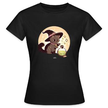 Potion Cat - T-shirt Femme - noir - Devant - AI Model Female 172 dark (172cm)