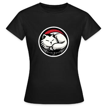 Chat dormeur - T-shirt Femme - noir - Devant - AI Model Female 172 dark (172cm)