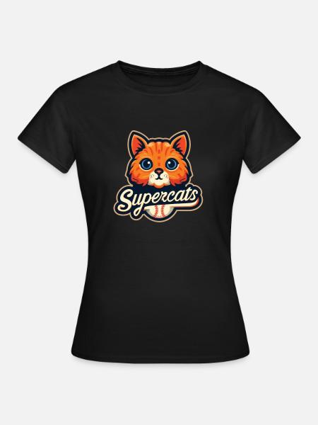 Supercats 5 Logo - Frauen T-Shirt - Schwarz