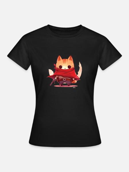Chat déguisé en cowboy - T-shirt Femme - noir