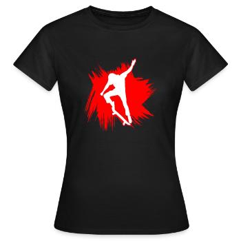 skater skate skaten sk8 - Frauen T-Shirt - Schwarz - Vorne - AI Model Female 172 dark (172cm)