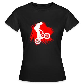 BMX - Frauen T-Shirt - Schwarz - Vorne - AI Model Female 172 dark (172cm)