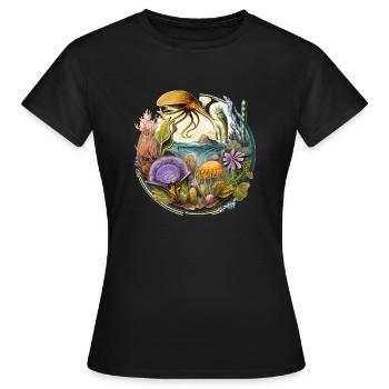 Meereslandschaft - Frauen T-Shirt - Schwarz - Vorne - AI Model Female 172 dark (172cm)