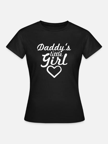 Daddys Little Girl Daddys Girl Heart Love - Naisten t-paita - musta