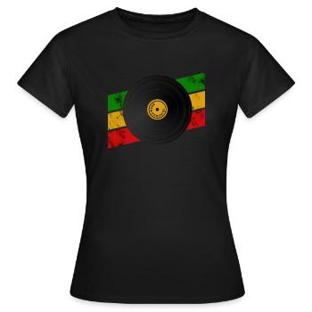 Dub Reggae Record - Women's T-Shirt - black - Front - AI Model Female 172 dark (172cm)