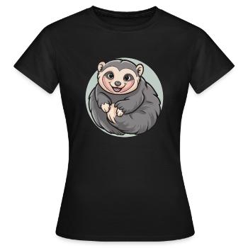 Loris lent - T-shirt Femme - noir - Devant - AI Model Female 172 dark (172cm)