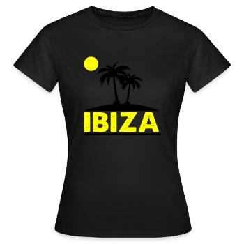Ibiza - T-shirt Femme - noir - Devant - AI Model Female 172 dark (172cm)