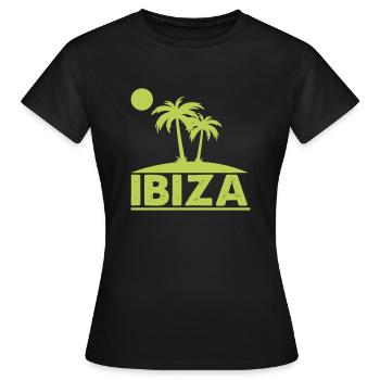 Ibiza - T-shirt Femme - noir - Devant - AI Model Female 172 dark (172cm)