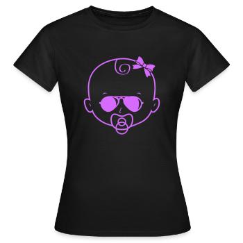 Lunettes de soleil pour bébé fille - T-shirt Femme - noir - Devant - AI Model Female 172 dark (172cm)