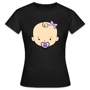Bébé - T-shirt Femme - noir - Devant - AI Model Female 172 dark (172cm)