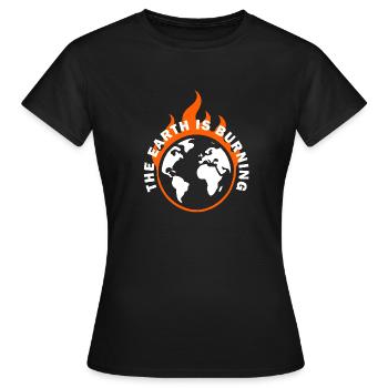 La terre brûle - T-shirt Femme - noir - Devant - AI Model Female 172 dark (172cm)