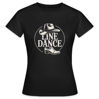 Line Dance Group Training My Dance Sport - Women's T-Shirt - black - Front - AI Model Female 172 dark (172cm)