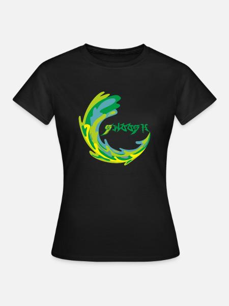 Swoosh - Frauen T-Shirt - Schwarz