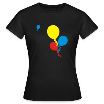 ballons - Frauen T-Shirt - Schwarz - Vorne - AI Model Female 172 dark (172cm)