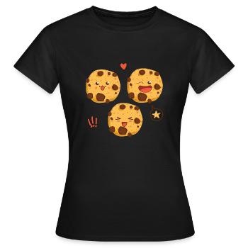 gâteau - T-shirt Femme - noir - Devant - AI Model Female 172 dark (172cm)