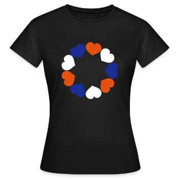 rot weiß blau - Frauen T-Shirt - Schwarz - Vorne - AI Model Female 172 dark (172cm)